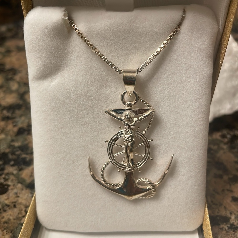 Sterling Silver Mariner’s Jesus Christ Crucifix. Retail 268.00 NWT - Picture 7 of 7